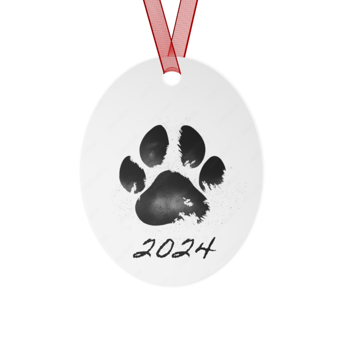 Metal Ornaments-2024 Paw Print