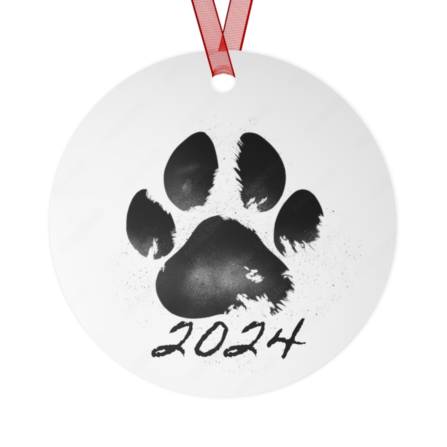 Metal Ornaments-2024 Paw Print