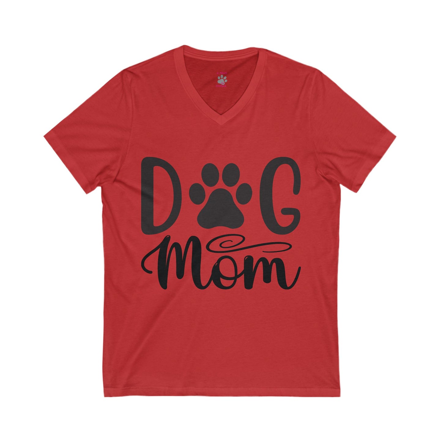 Dog Mom V-Neck Tee, Perfect Gift for Dog Lovers, Animal Lover Shirt, Casual Summer Tee, Cute Pet Apparel