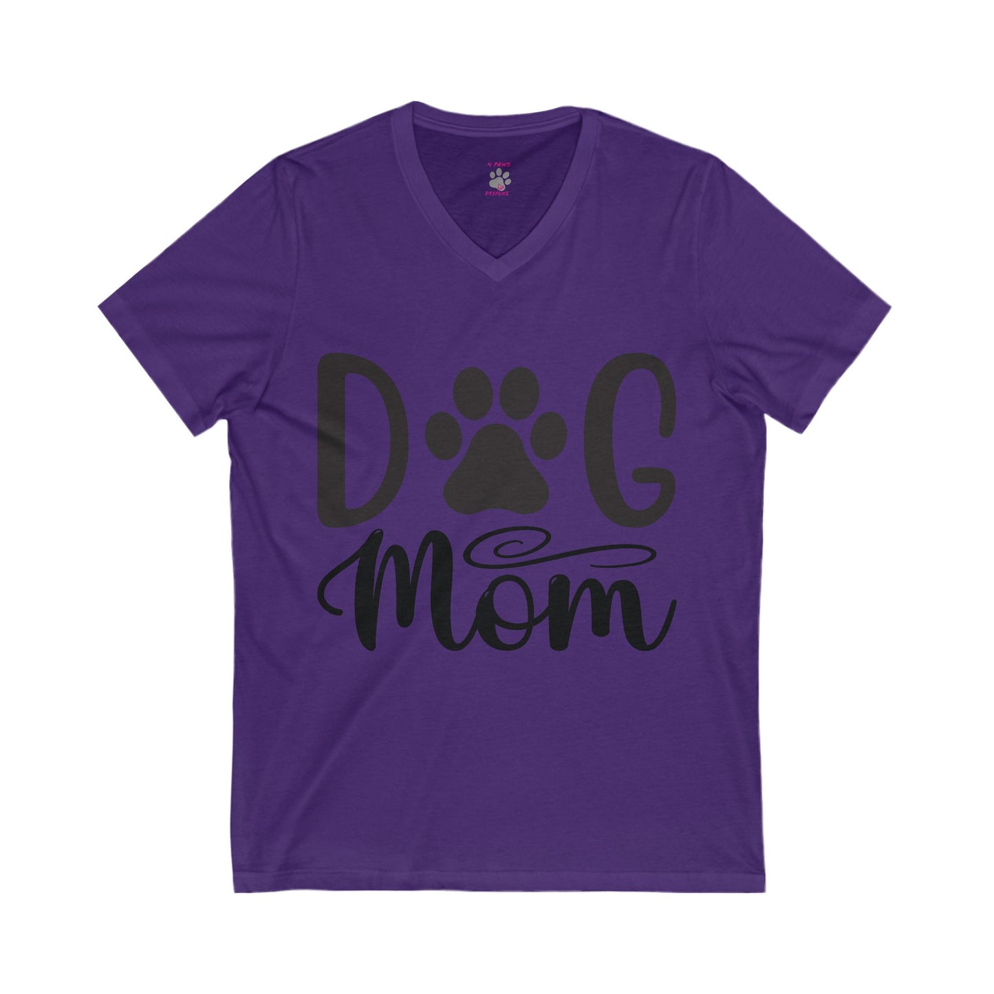 Dog Mom V-Neck Tee, Perfect Gift for Dog Lovers, Animal Lover Shirt, Casual Summer Tee, Cute Pet Apparel