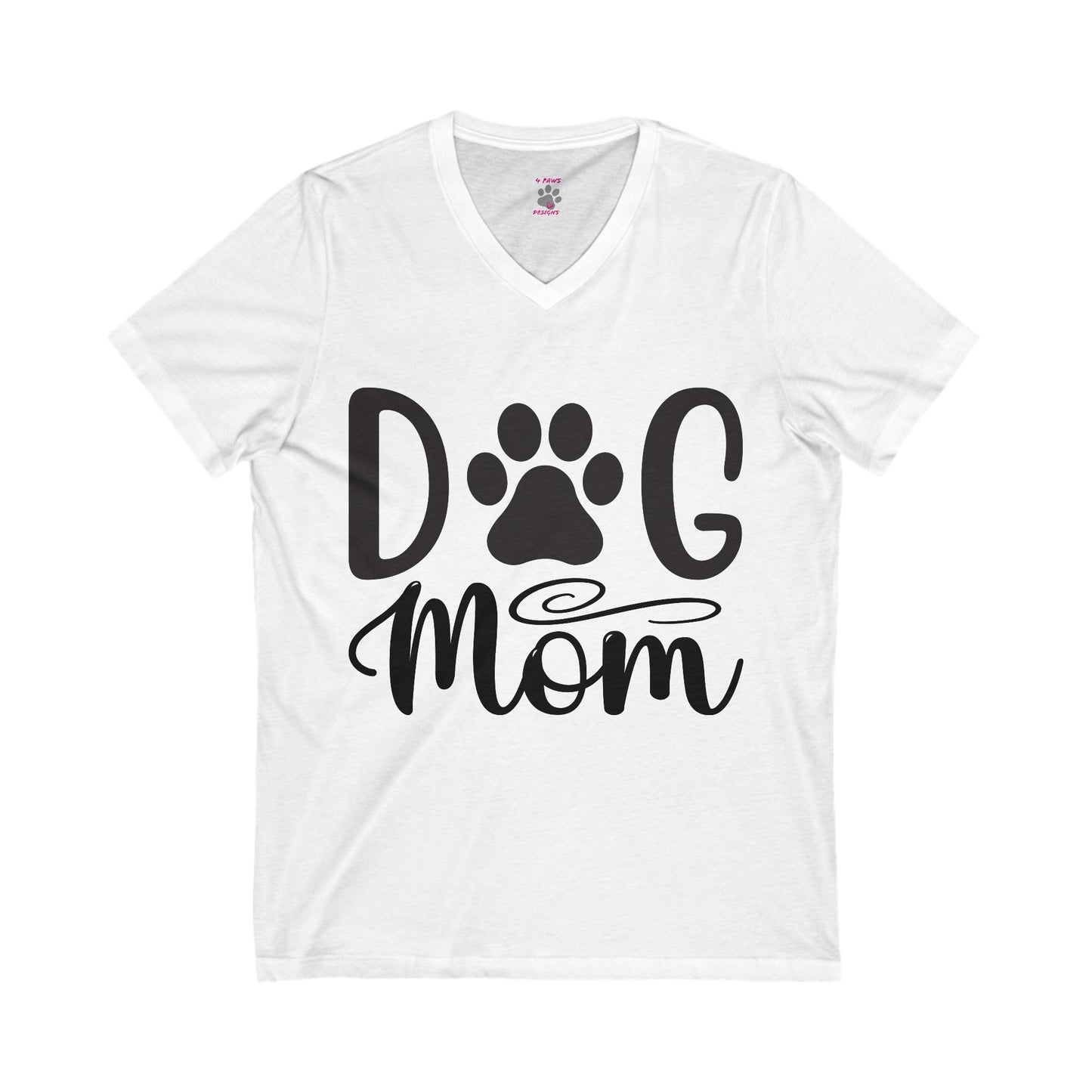 Dog Mom V-Neck Tee, Perfect Gift for Dog Lovers, Animal Lover Shirt, Casual Summer Tee, Cute Pet Apparel