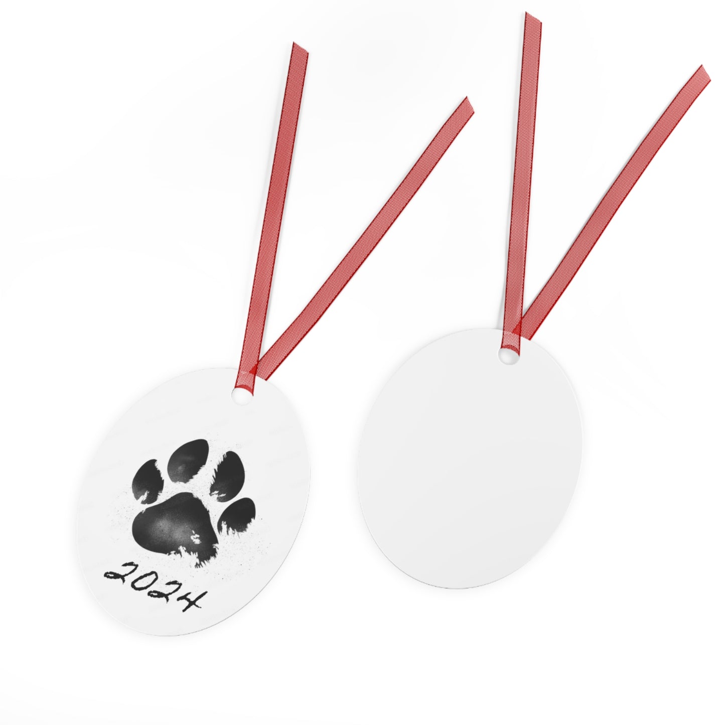 Metal Ornaments-2024 Paw Print