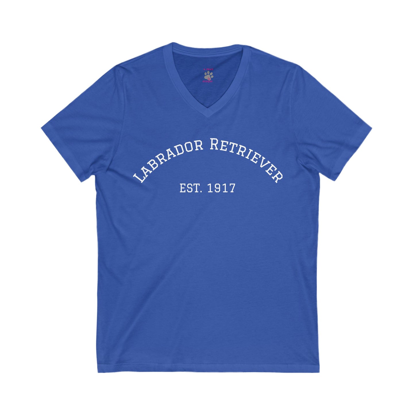 Casual V-Neck Tee Labrador Retriever EST 1912