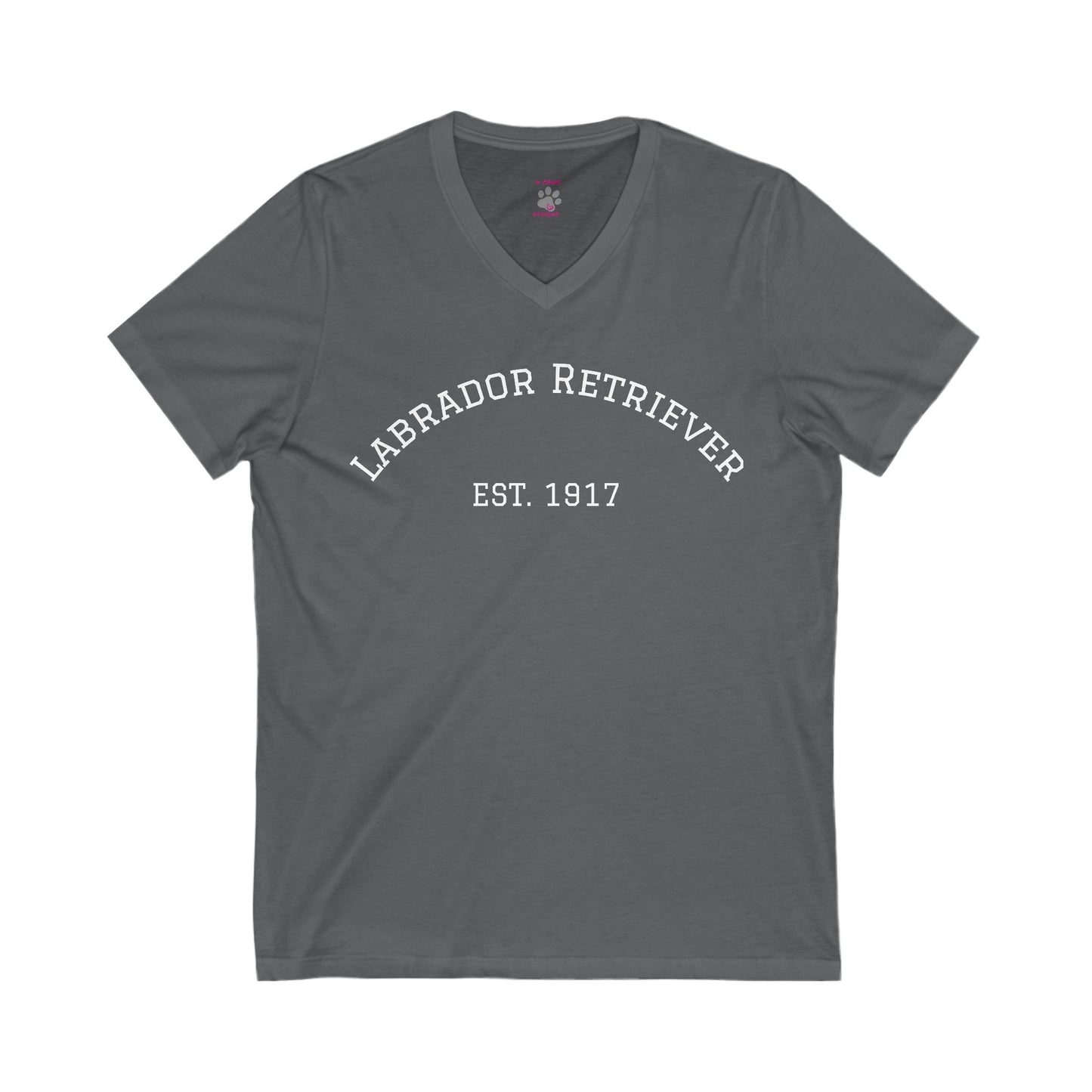 Casual V-Neck Tee Labrador Retriever EST 1912
