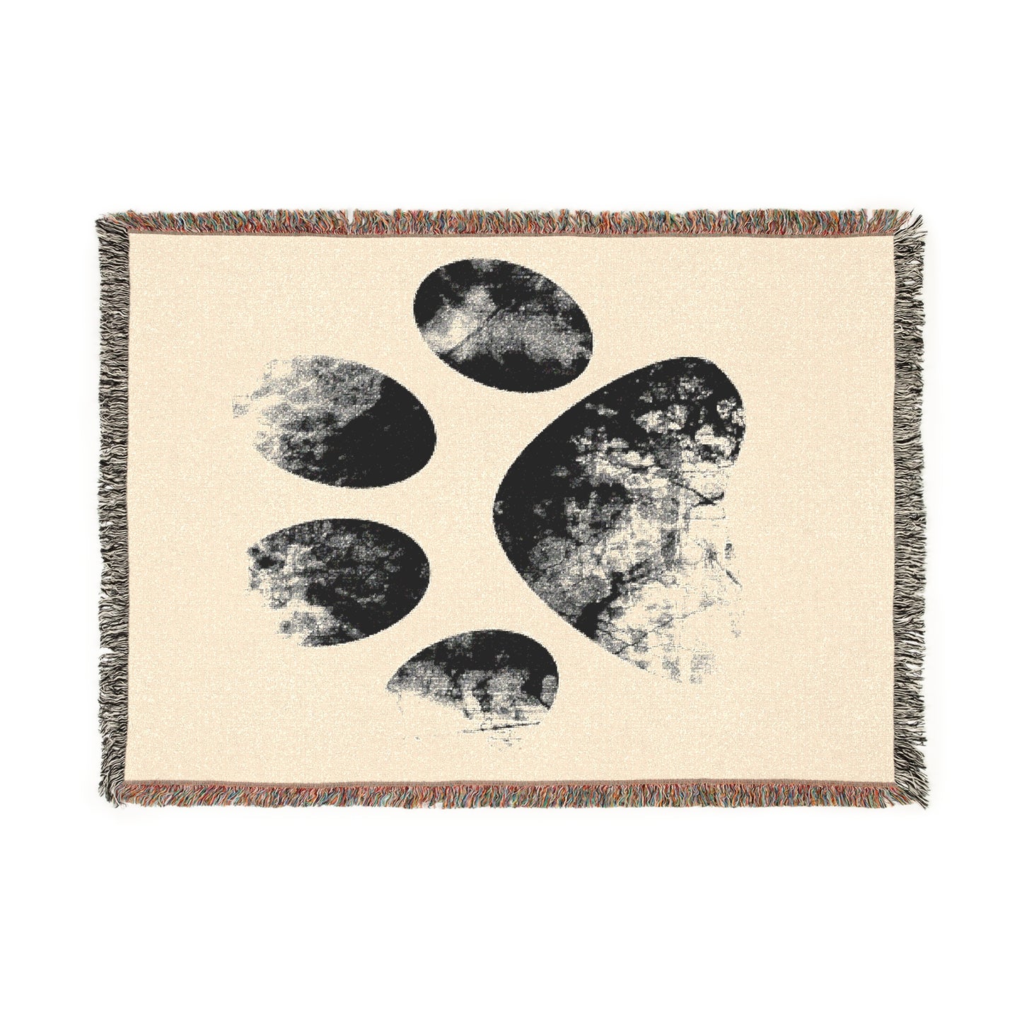 Cozy Pet Paw Woven Blanket - Perfect for Pet Lovers, Home Decor, Gifts for Animal Lovers, Throw Blanket, Personalized Gifts