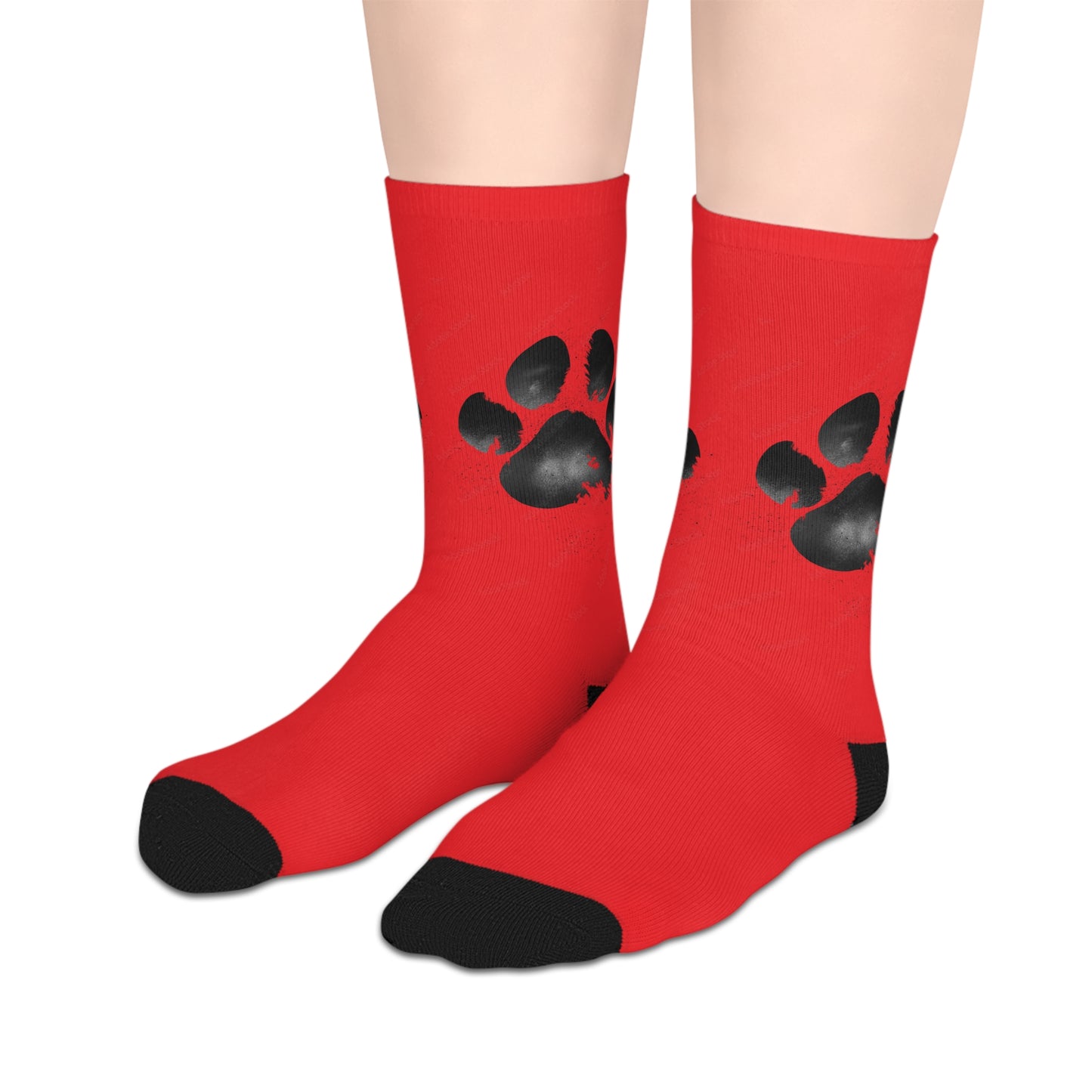 Mid-length Socks Paw print