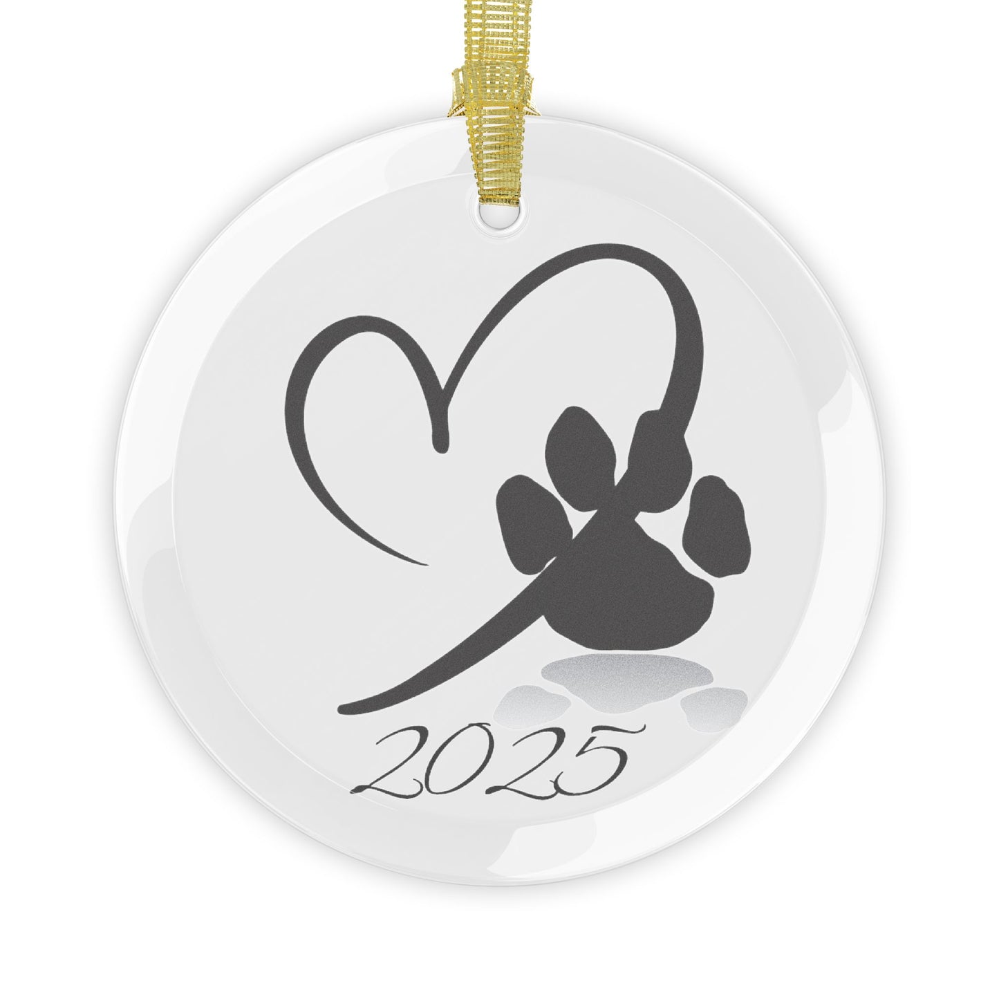 Pawprint Glass Ornaments
