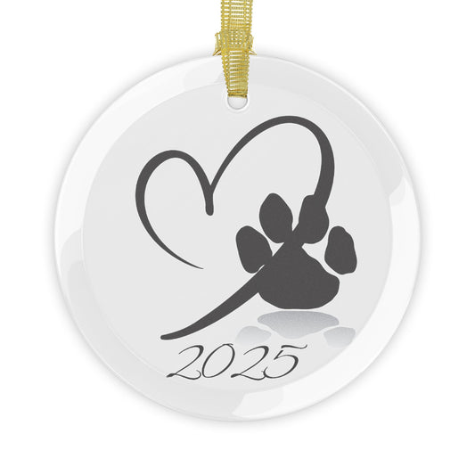 Pawprint Glass Ornaments