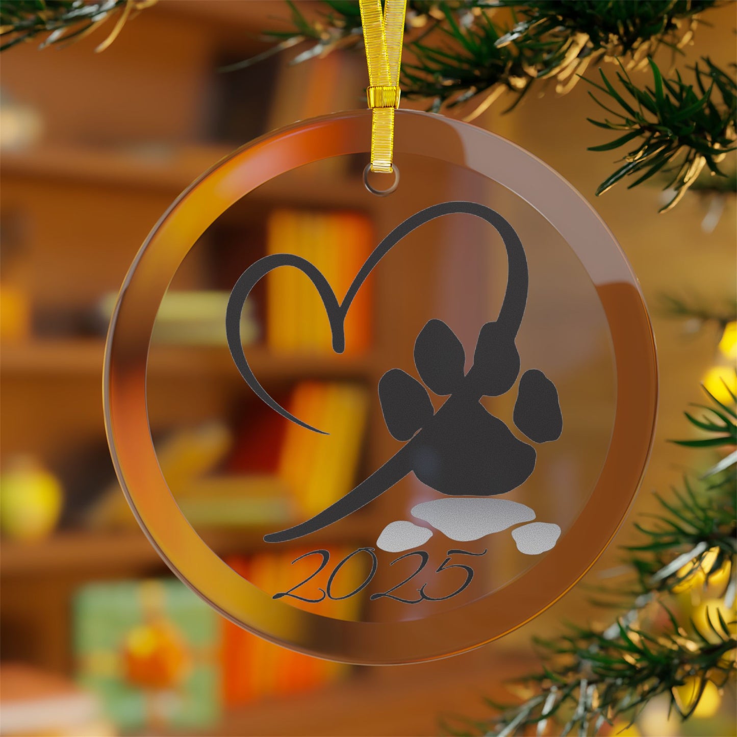 Pawprint Glass Ornaments