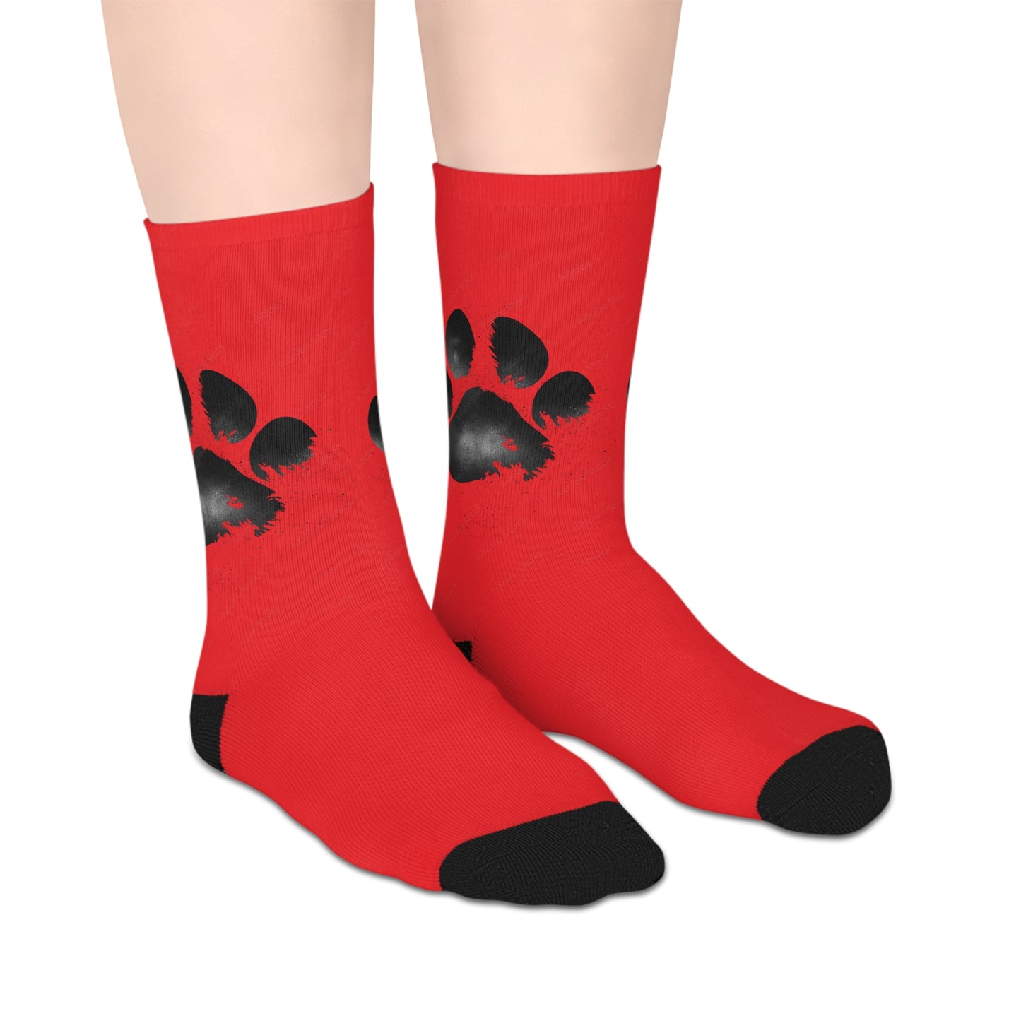 Mid-length Socks Paw print