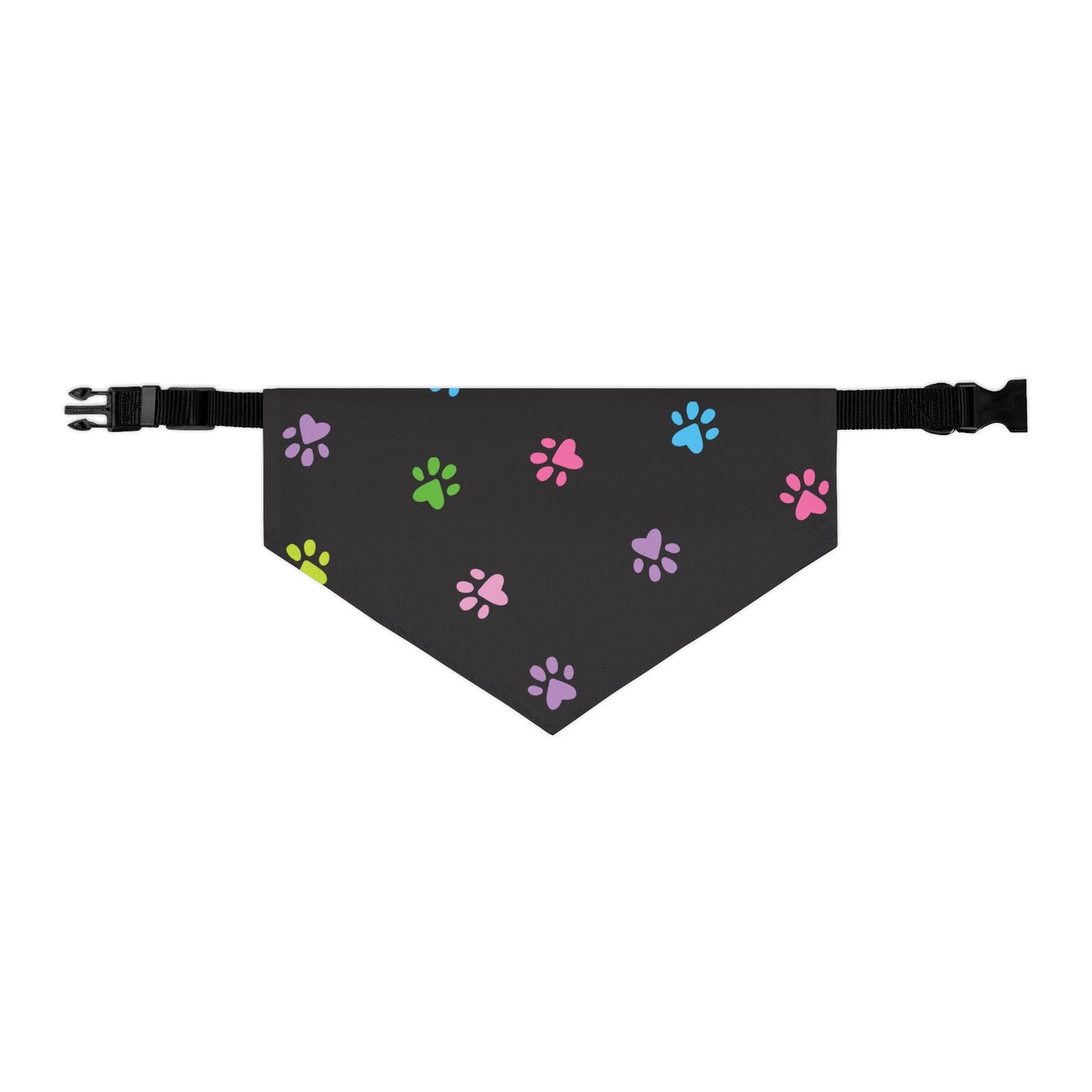 Pet Bandana Collar Multi Color Paw Prints