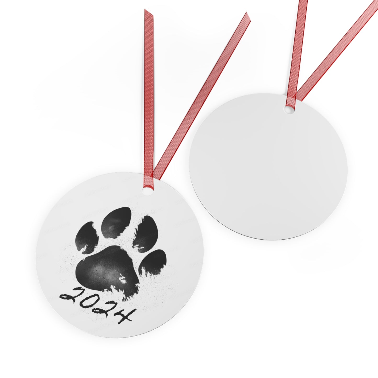 Metal Ornaments-2024 Paw Print