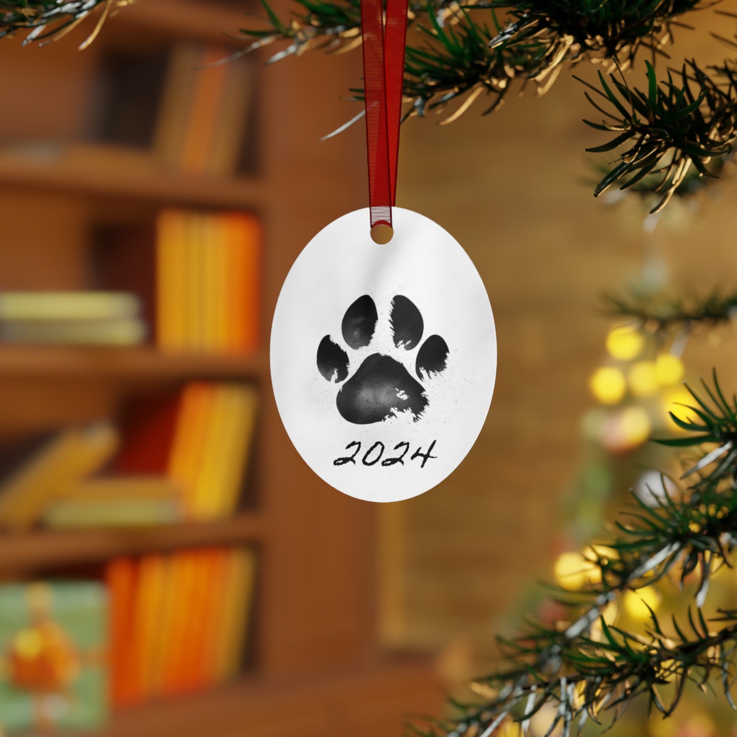 Metal Ornaments-2024 Paw Print