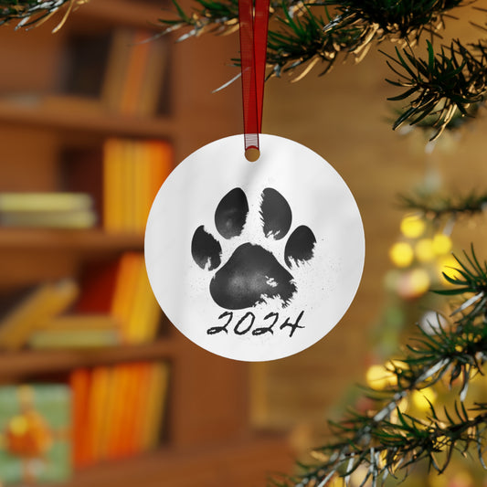 Metal Ornaments-2024 Paw Print