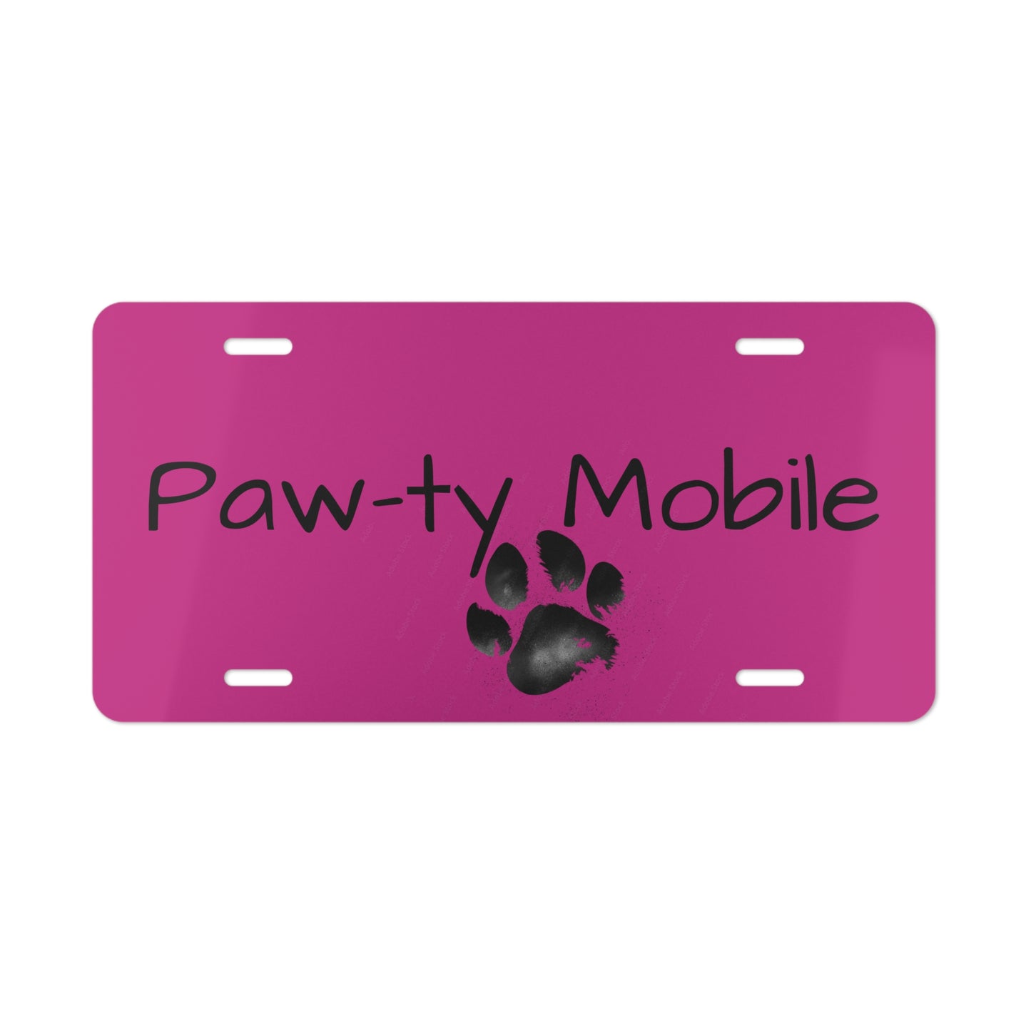 Paw-ty Mobile  Vanity Plate