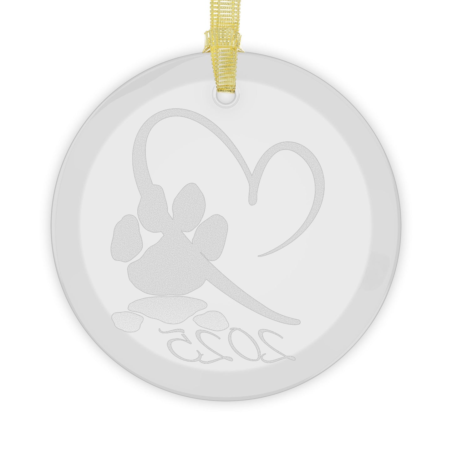 Pawprint Glass Ornaments